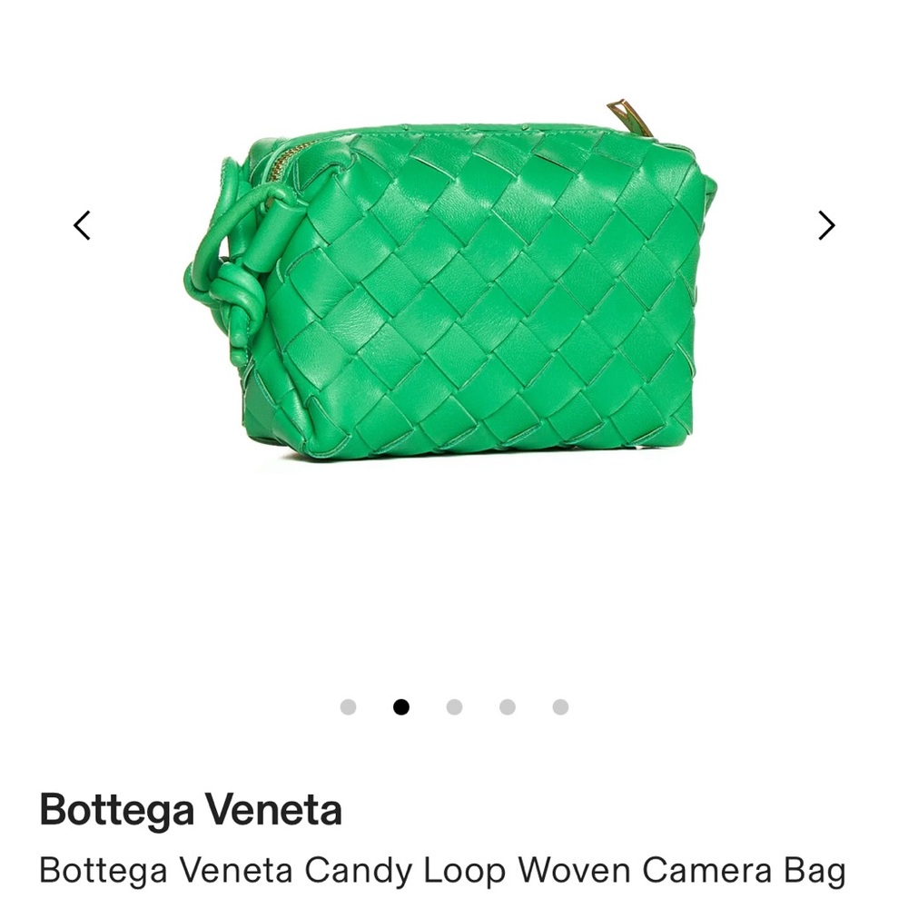 Bottega Veneta Kelly Green Loop Mini Leather Shoulder Bag - Picture 6 of 8
